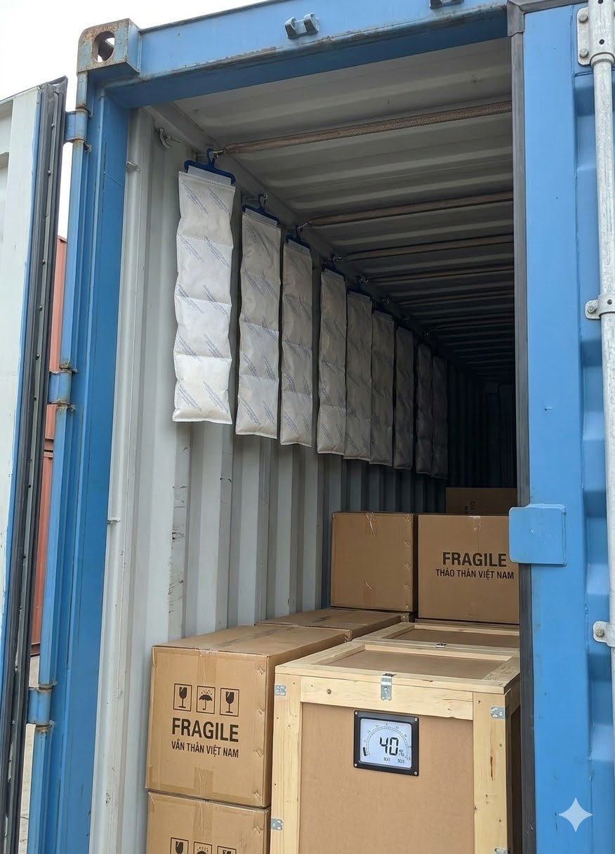 gói hút ẩm container silicagel 